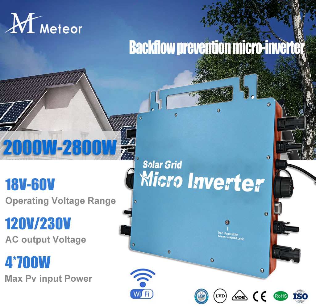 Grid Tie Micro Inverter - 2800W 2400W 2000W Terugstroombeveiliging Micro-omvormer Netgekoppeld