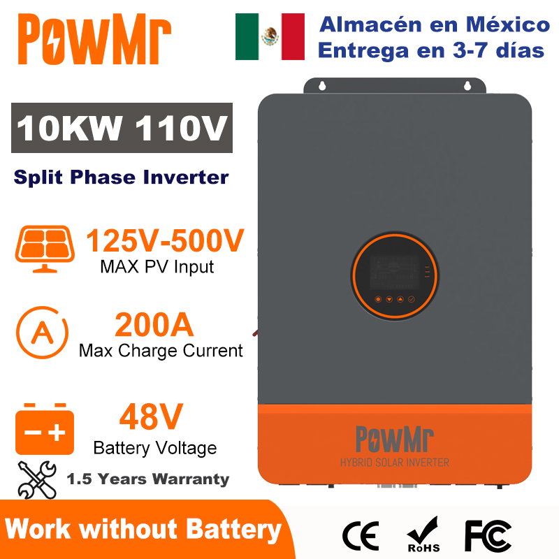 Flexible Solar Panel - PowMr 10KW gesplitste fase-omvormer 48V 110V