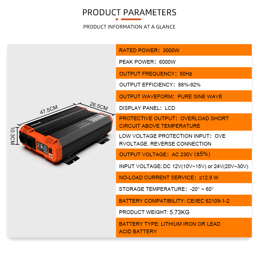 Zuivere sinusgolf off-grid omv - Pure Sine Wave Inverter recensie en prijs