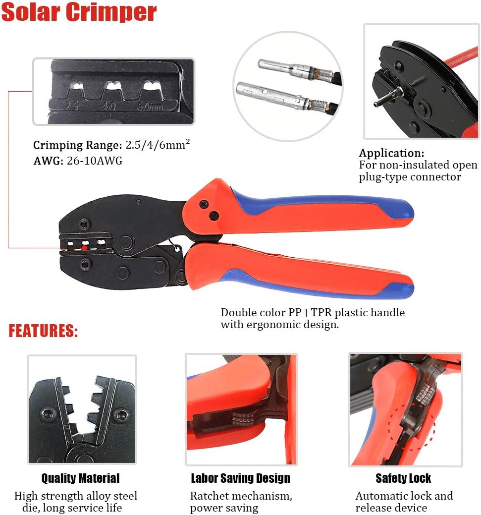 Solar Panel Crimper Tool Kit m - Solar Cable Mc4 Connector recensie en prijs