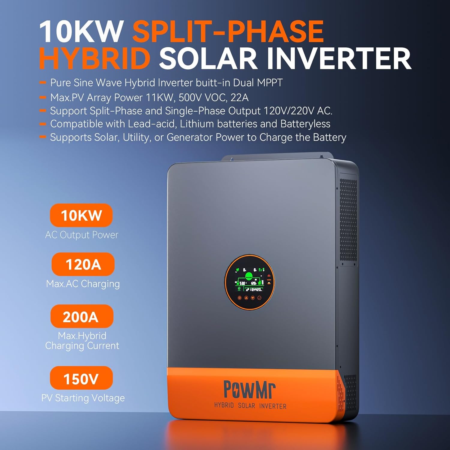 PowMr 10KW gesplitste fase-omv - Flexible Solar Panel recensie en prijs