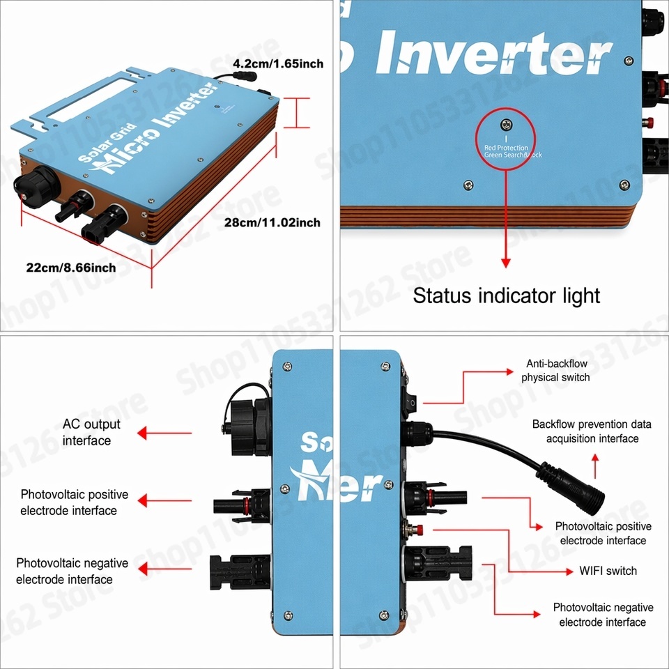 Micro-omvormer 1200W netgekopp - Grid Tie Micro Inverter recensie en prijs